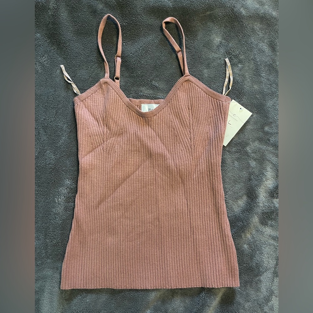 Ribbed Sweater Tank reddish/brown